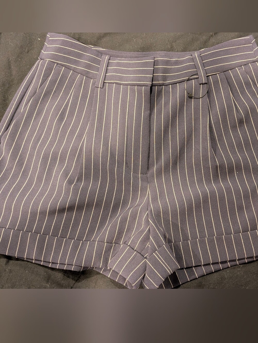 New! Express Navy Pinstripe Women's Tailored Shorts